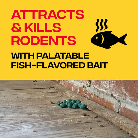 Victor bait-station tamper-resistant design keeps bait secure from pets and curious children.