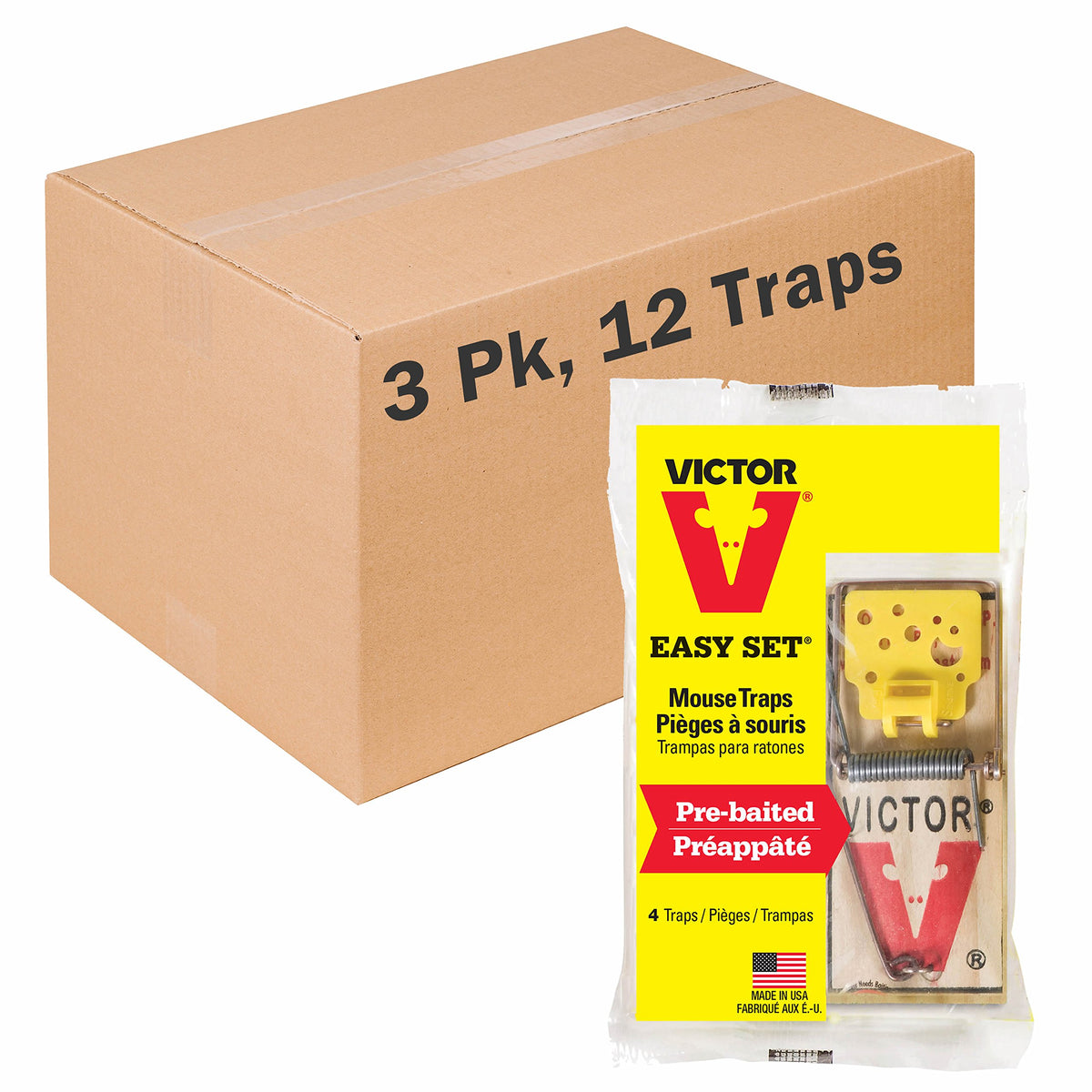 Victor EZ Set mouse trap assembled showing reliable snap action.