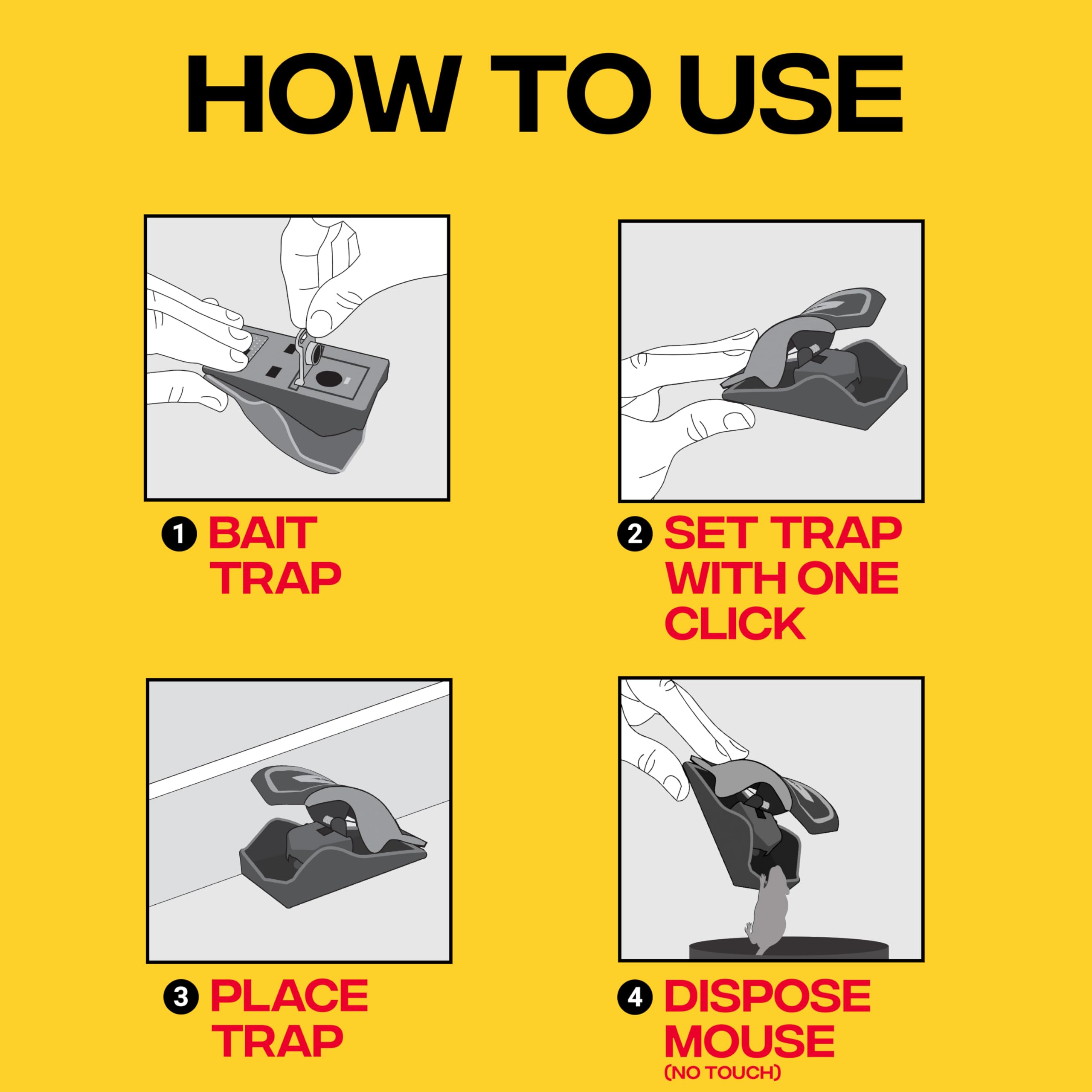 Victor M070B bait hood prevents theft while baiting.