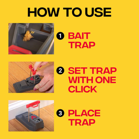 Victor M123SSR covered bait trough keeps bait tidy and accessible.