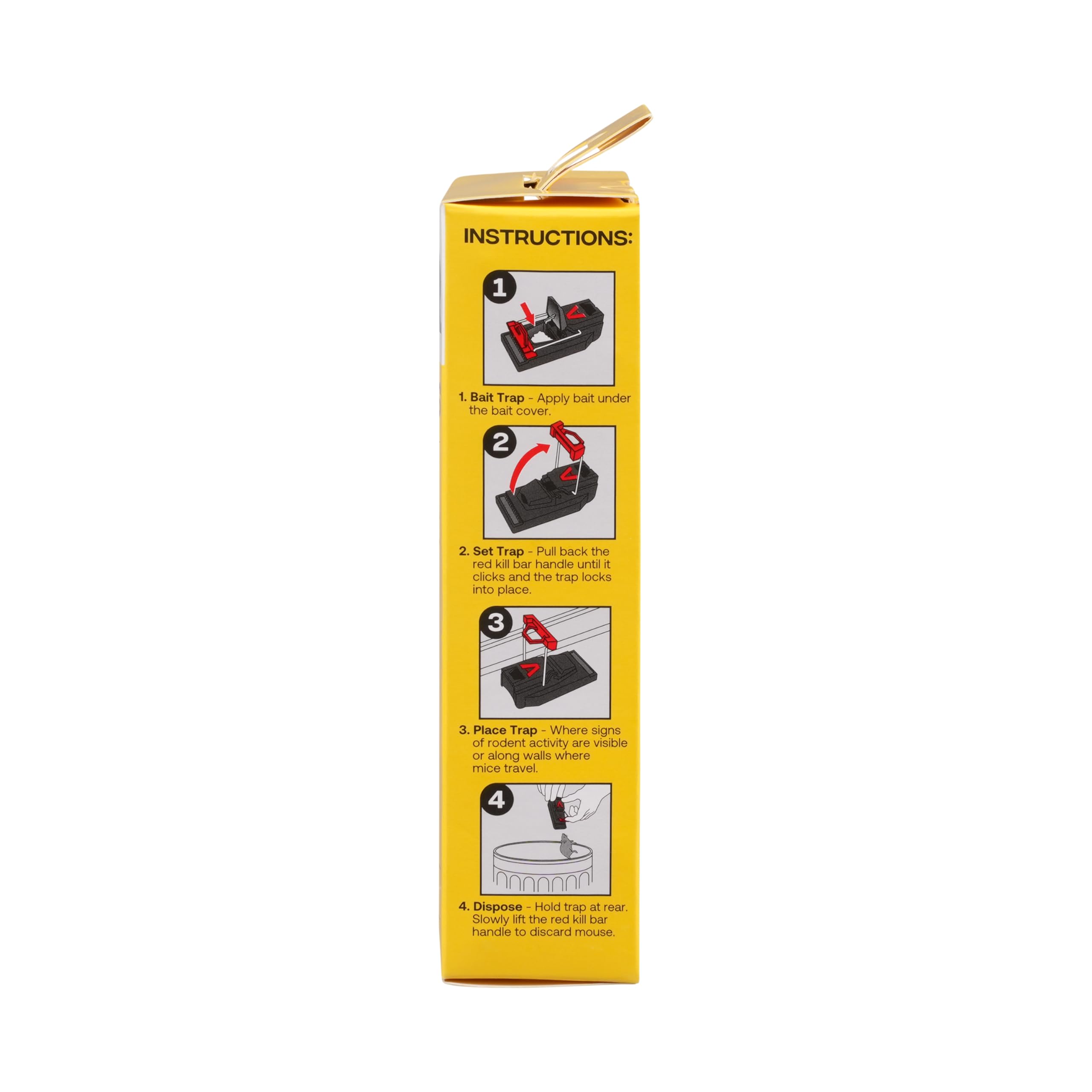 Victor M140-3B covered bait cup keeps bait secure and accessible