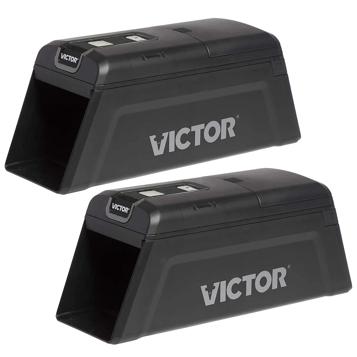 Victor M2 Smart-Kill trap front view shows compact housing and bait cup for quick setup.