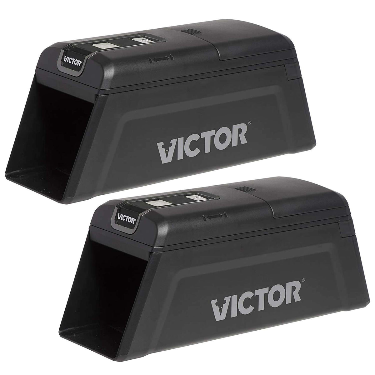 Victor M2 Smart-Kill trap front view shows compact housing and bait cup for quick setup.