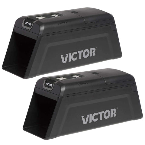 Victor M2 Smart-Kill trap front view shows compact housing and bait cup for quick setup.