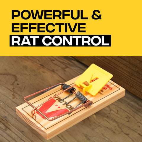 Victor M205-9 wooden trap body shown for durable pest control