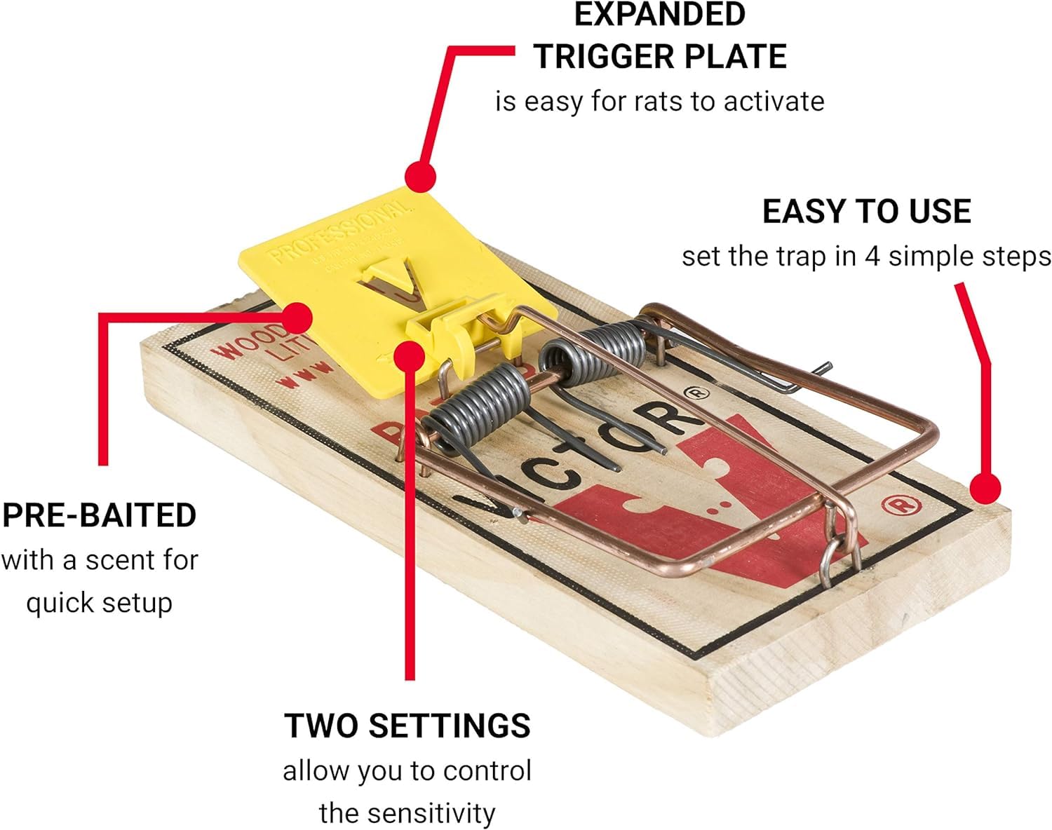 Victor M205 wooden base with FSC wood highlighting eco-friendly pest solution