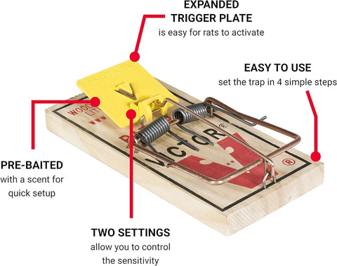 Victor M205 wooden base with FSC wood highlighting eco-friendly pest solution