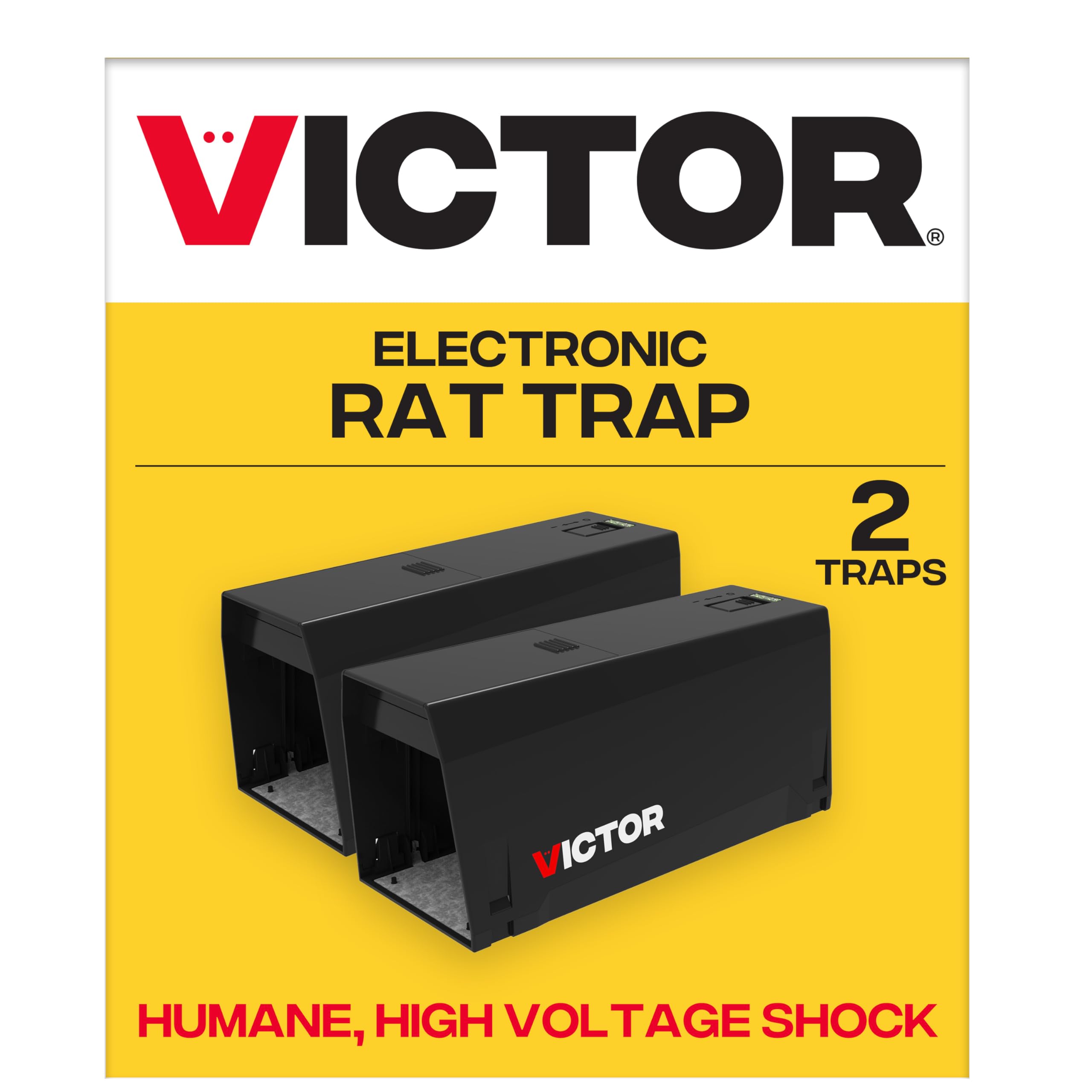 Victor M241BSR-2 indoor electronic rat trap front view for humane quick catch