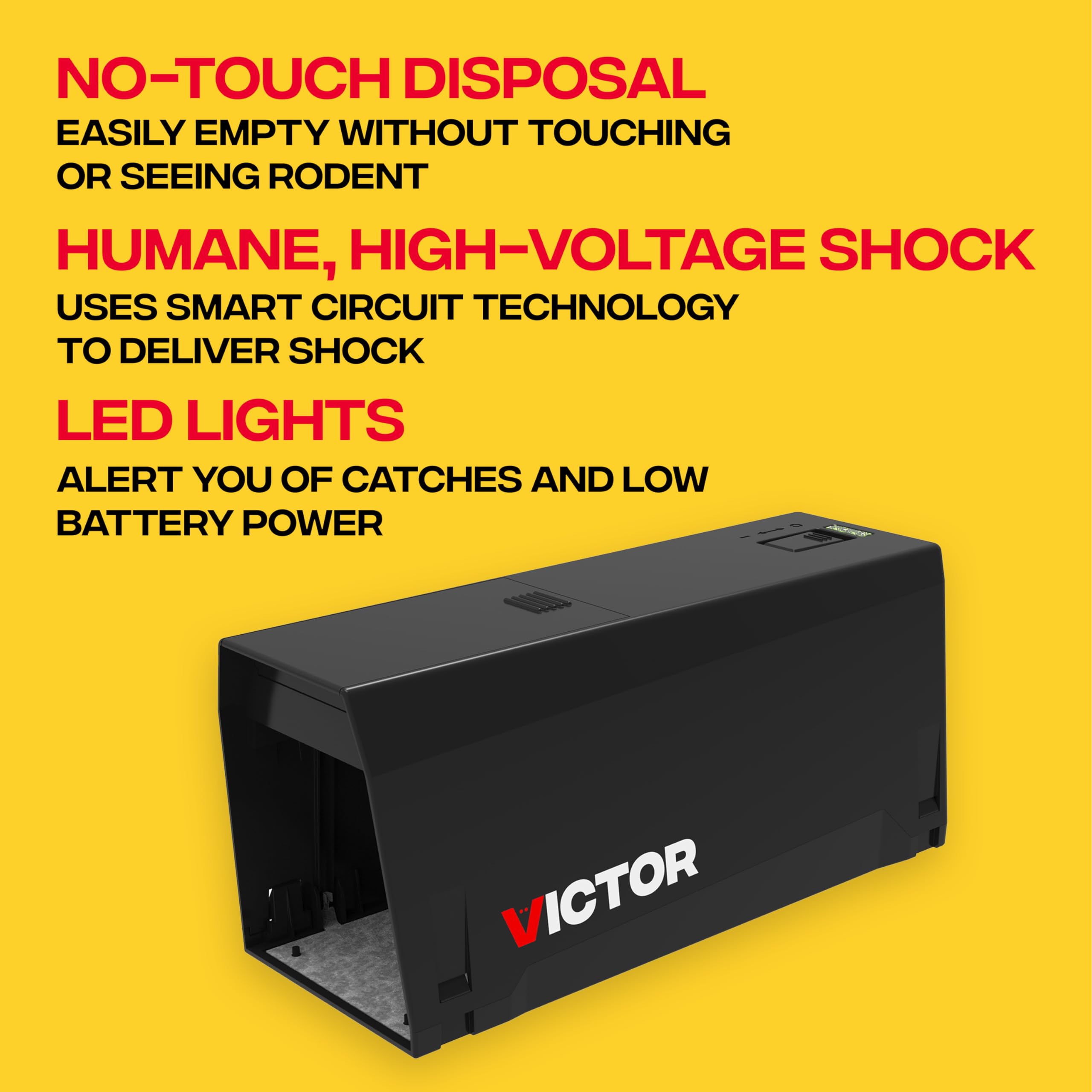 Victor M241BSR-2 no-touch disposal feature for sanitary cleanup