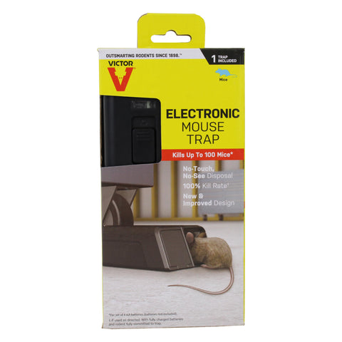 Victor M250S indoor electronic mouse trap ready for wall placement