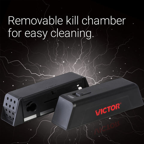 Victor M250S safety switch deactivates trap during handling for safety.