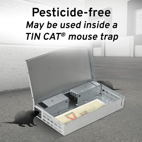 Victor M309 glue boards compatible with Tin Cat traps for easy setup.