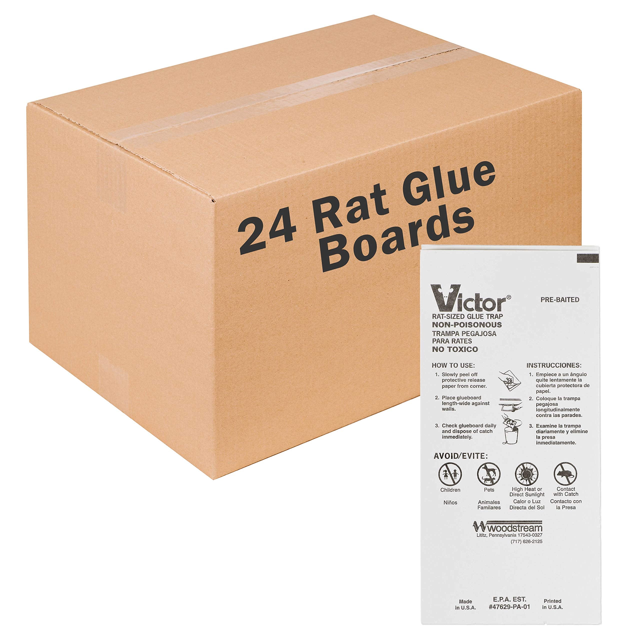 Victor M319 glue board trap for monitoring rodents and insects with secure hold.