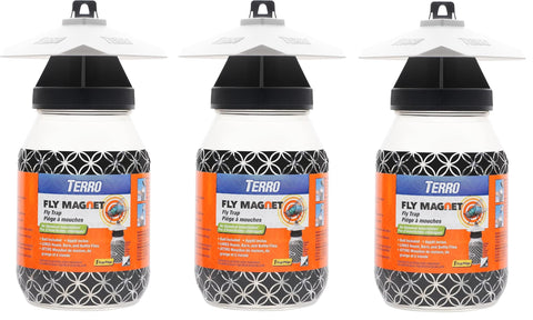 victor m380 fly magnet trap 1qt ready to hang for poison-free fly control.