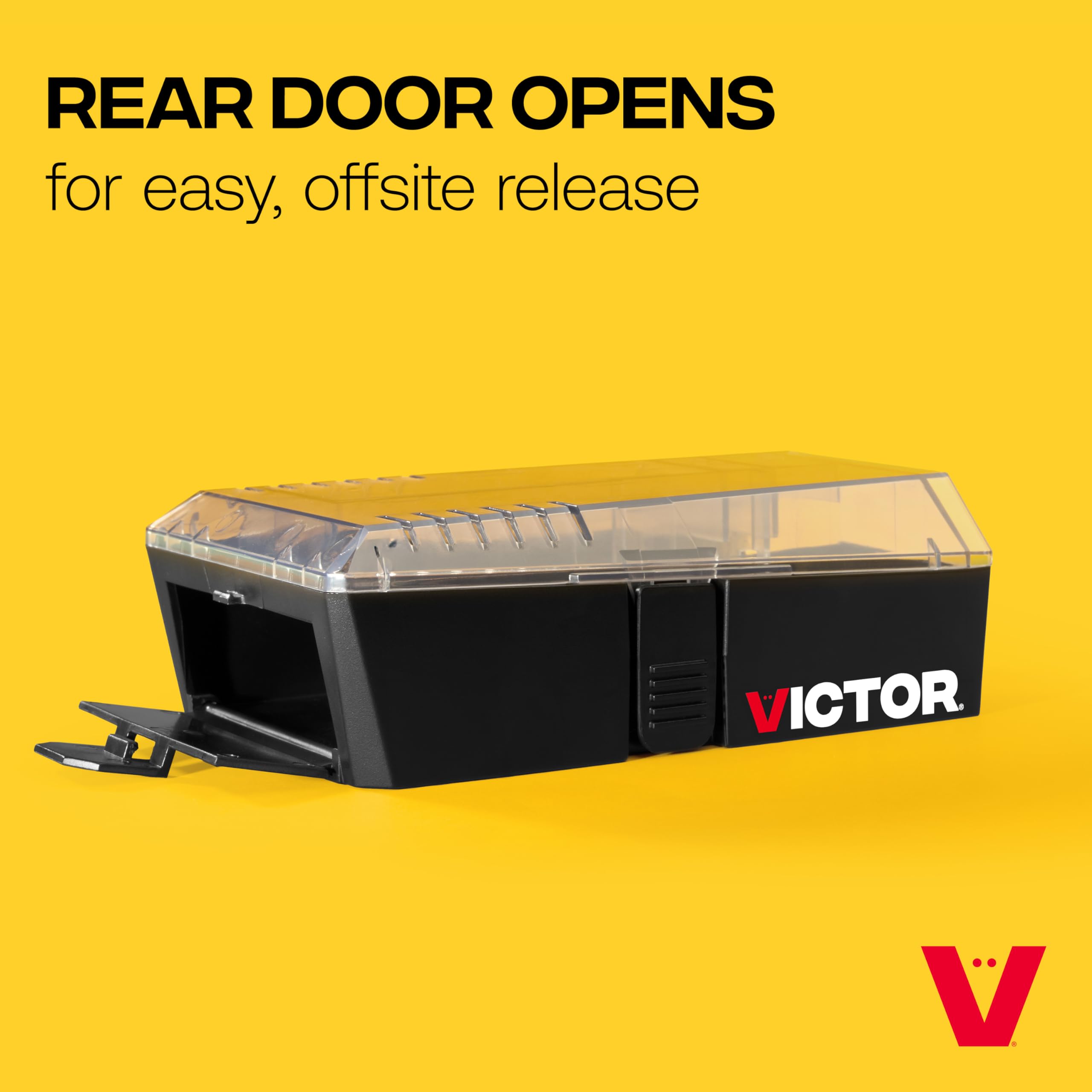 Victor trap with transparent lid makes catches visible without handling