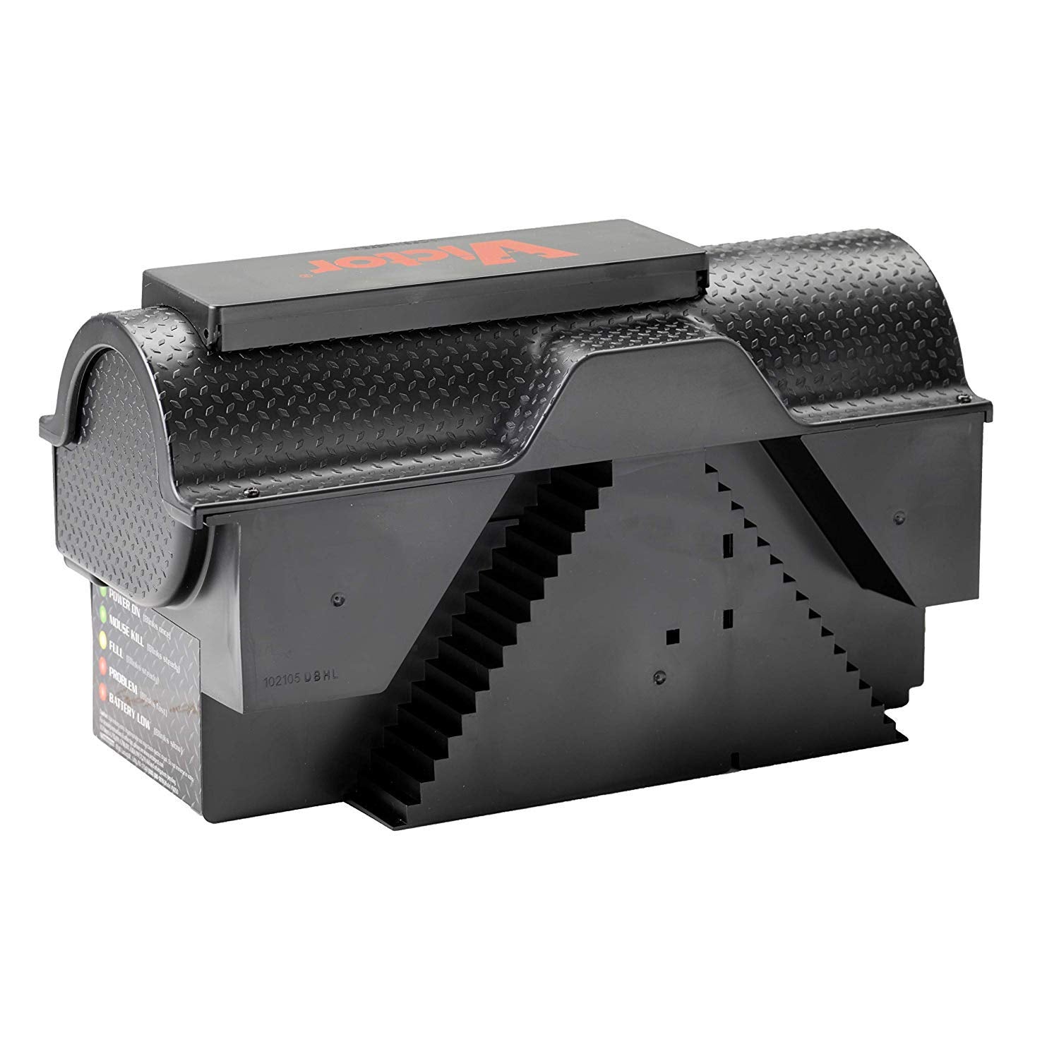 Victor Multi-Kill trap interior side view highlights dual-entry tunnel for higher capture rates.