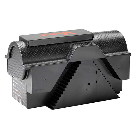 Victor Multi-Kill trap interior side view highlights dual-entry tunnel for higher capture rates.
