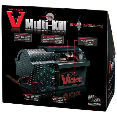 Victor Multi-Kill trap power indicator glows when a catch is detected.