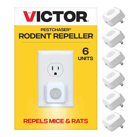 Victor PestChaser nightlight plugged in with soft glow for safe navigation
