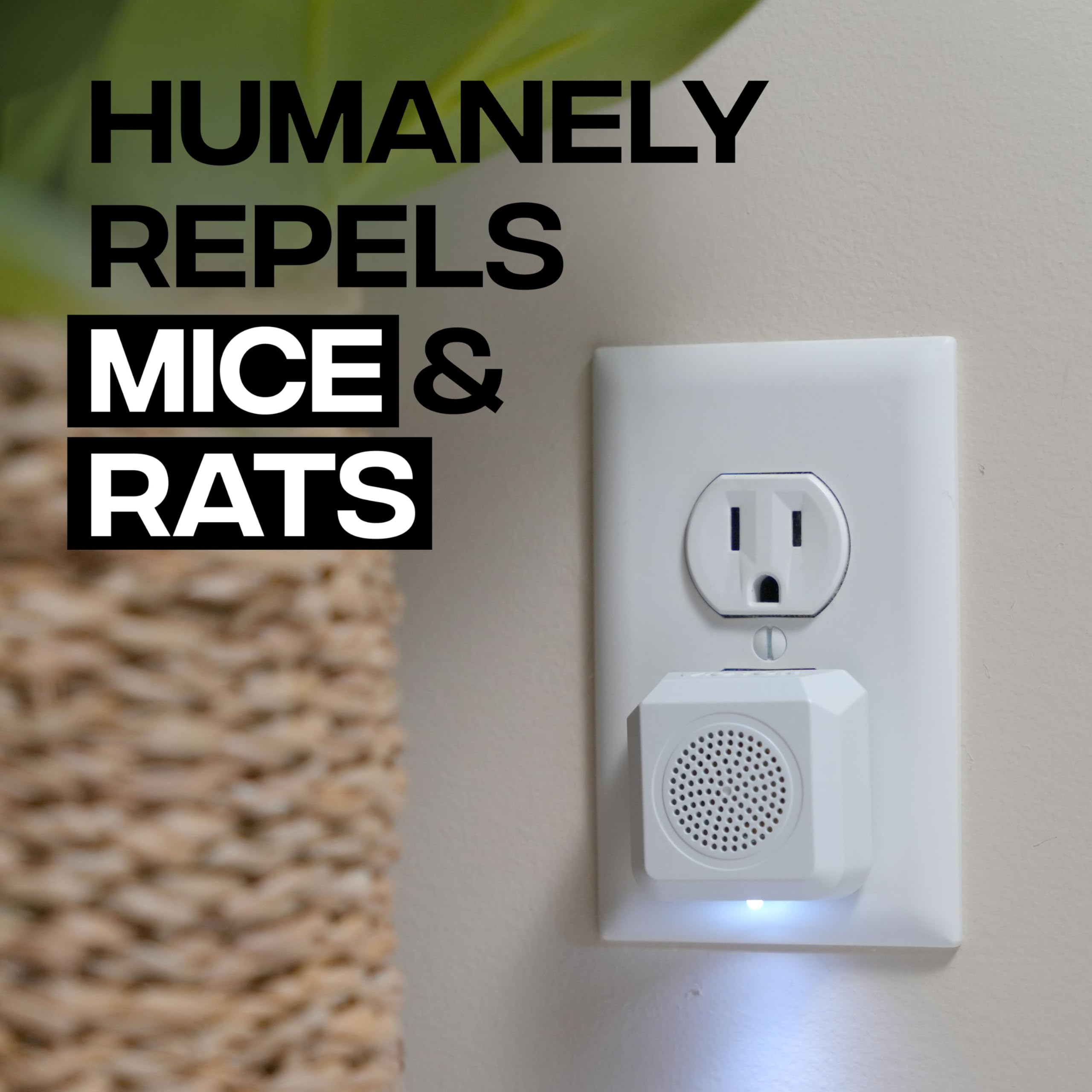 Victor PestChaser ultrasonic waves illustration deterring rodents in a room