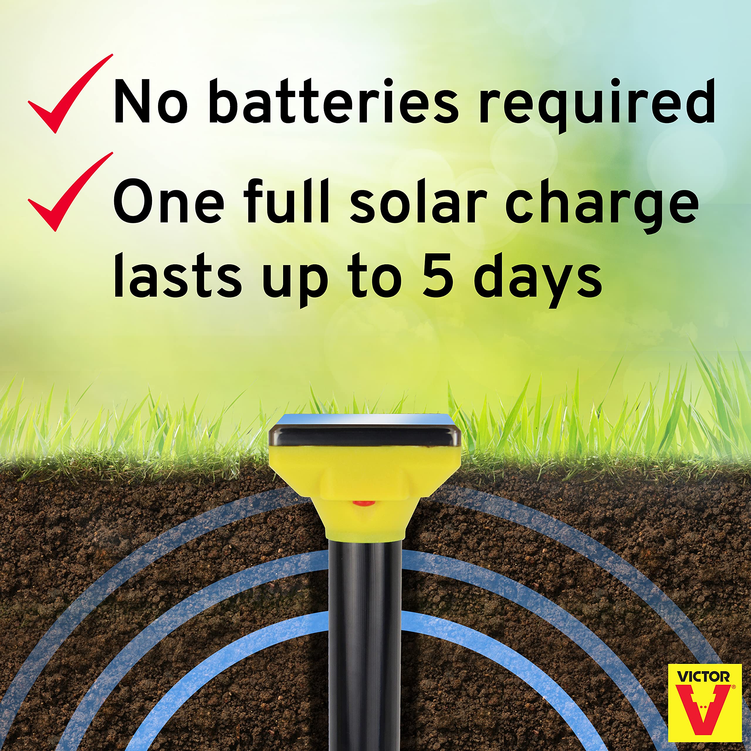 Victor spike is pet-safe and chemical-free for yards with pets.