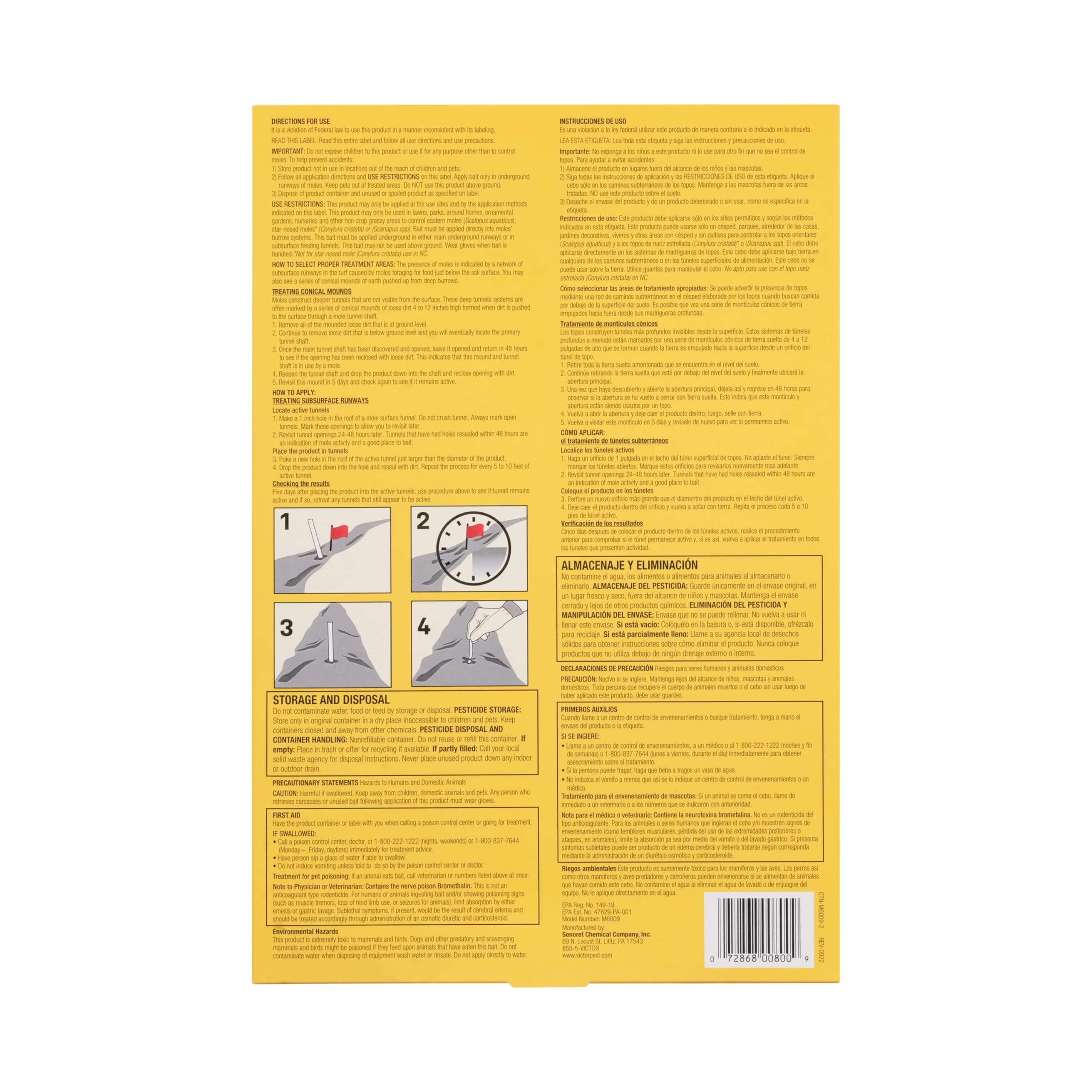 Victor Poison Moleworms outdoor placement helps protect lawns and gardens.