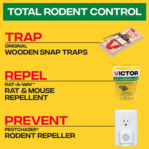 Perimeter application around a house creates a scented rodent deterrent