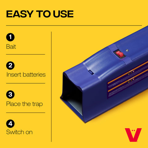 Victor Rat Zapper Classic no-touch disposal for clean, hygienic trashing.