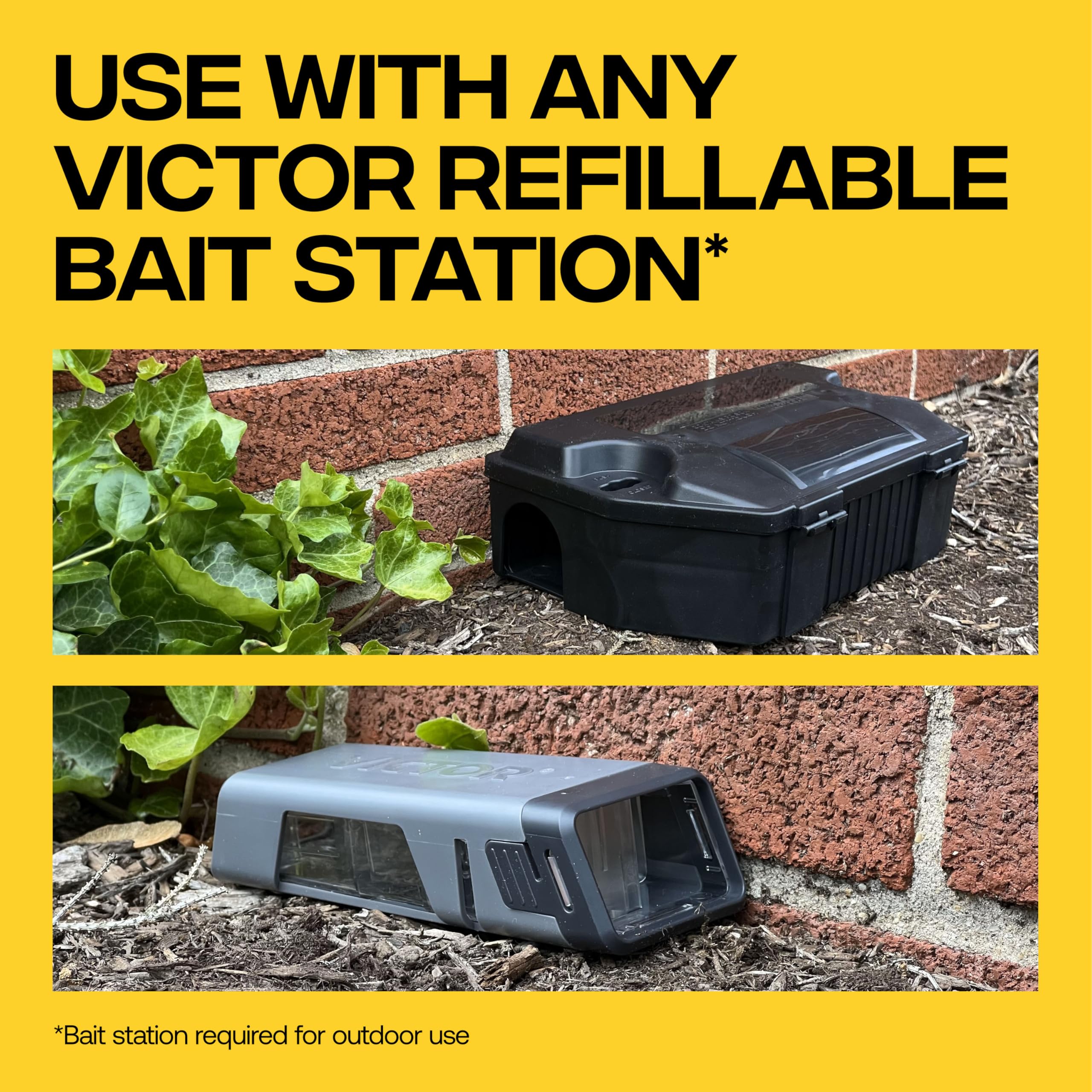 Victor 4-lb bag provides ample bait for extended rodent control in homes and properties.