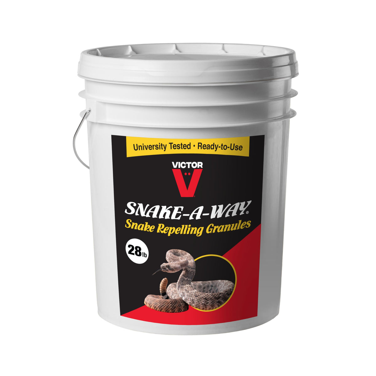 Victor Snake-A-Way perimeter-band application around yard deters snakes.