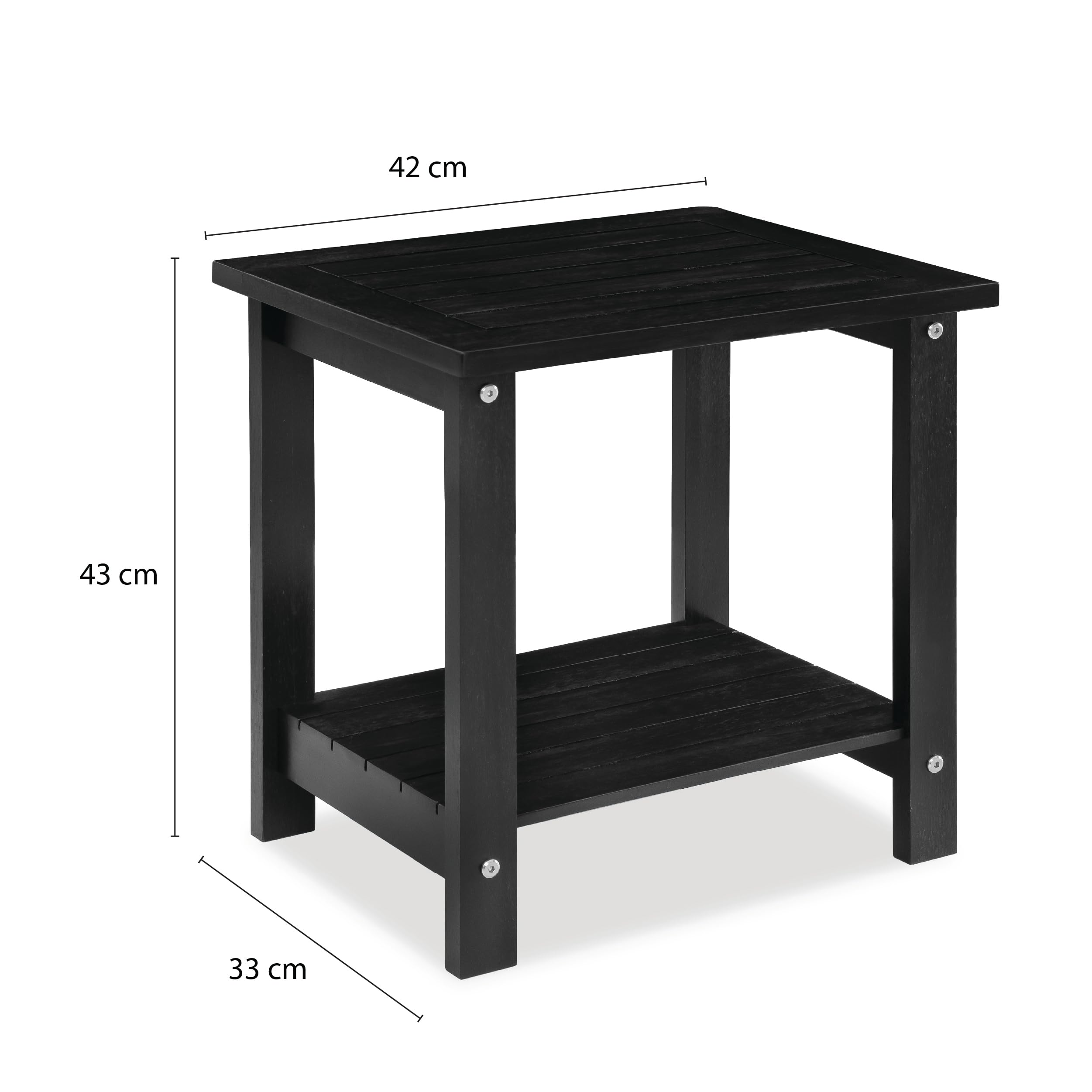 VICTORY RELAX Acacia wood end table enhances natural warmth in any space.