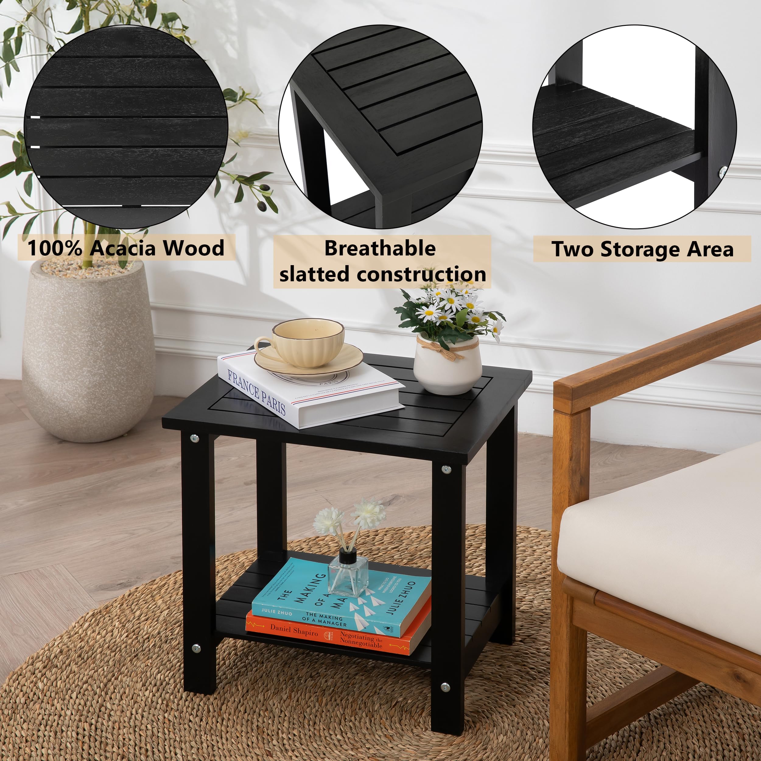 VICTORY RELAX Weather-resistant outdoor table ready for sun and rain.