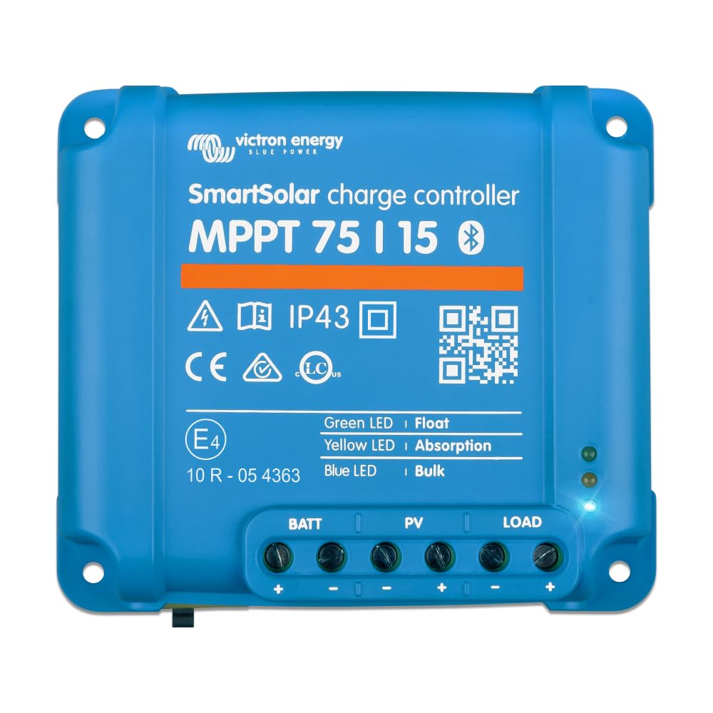 Victron Energy SmartSolar MPPT Bluetooth pairing for quick setup and real-time monitoring.