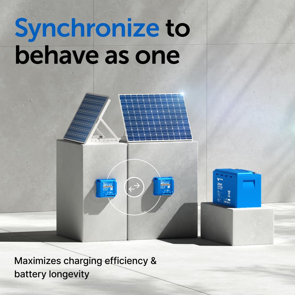 Victron Energy SmartSolar MPPT load output powering devices directly from the charger.