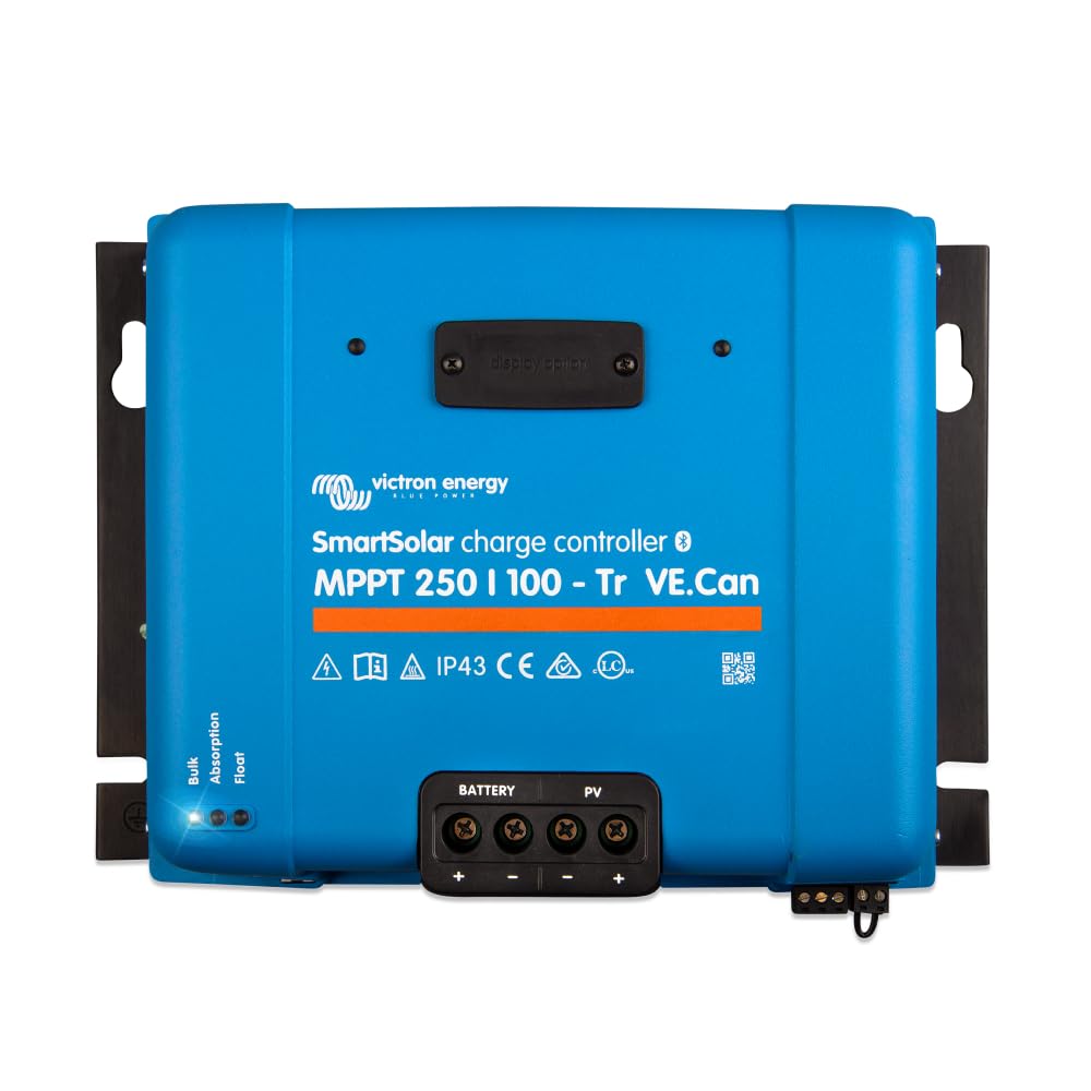Victron Energy SmartSolar MPPT TR VE.Can front view improves installation reliability.