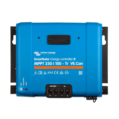 Victron Energy SmartSolar MPPT TR VE.Can front view improves installation reliability.