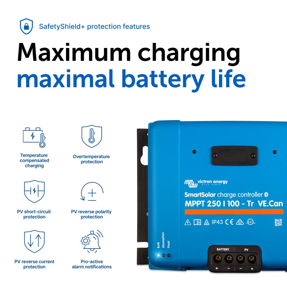 Victron Energy load disconnect protects battery health during low voltage.