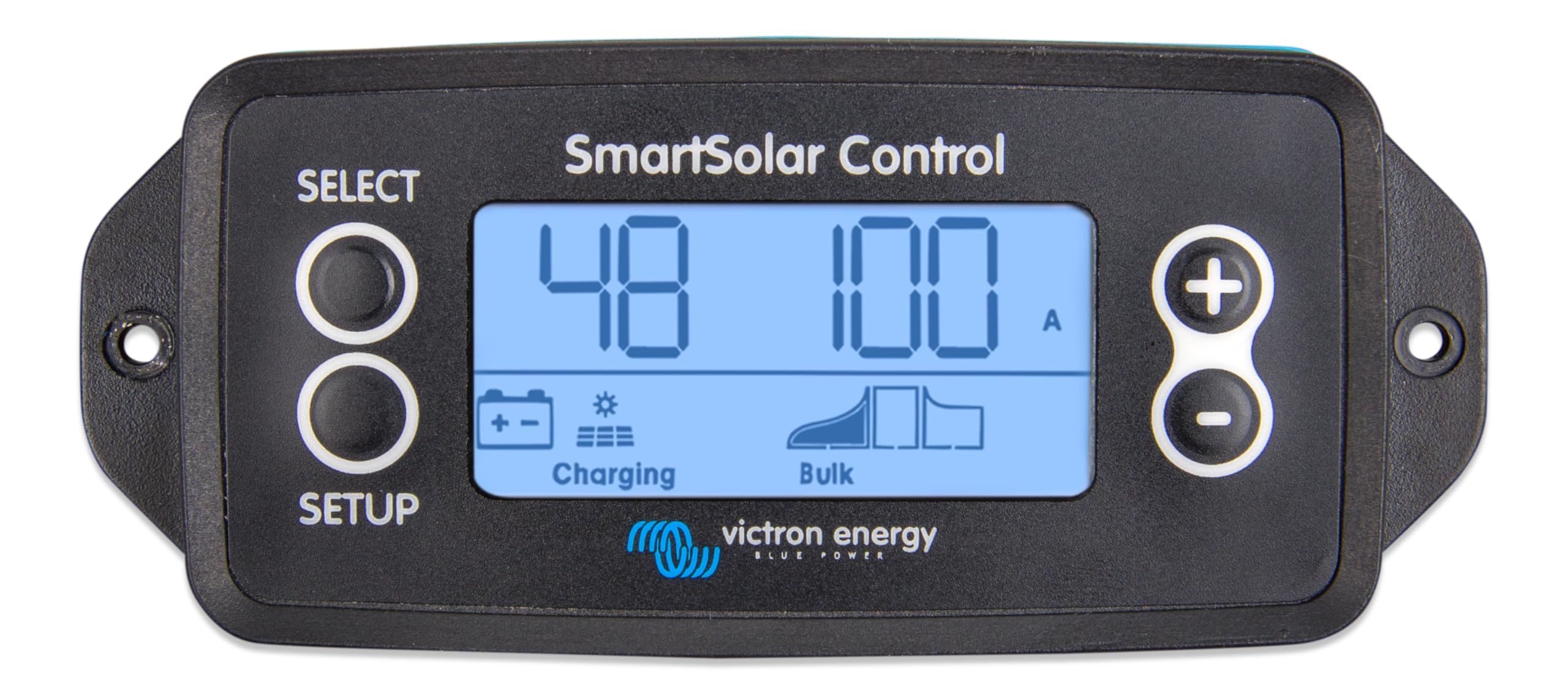 Victron Energy SmartSolar Pluggable Control Display monitors charging data on-device.