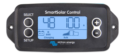Victron Energy SmartSolar Pluggable Control Display monitors charging data on-device.