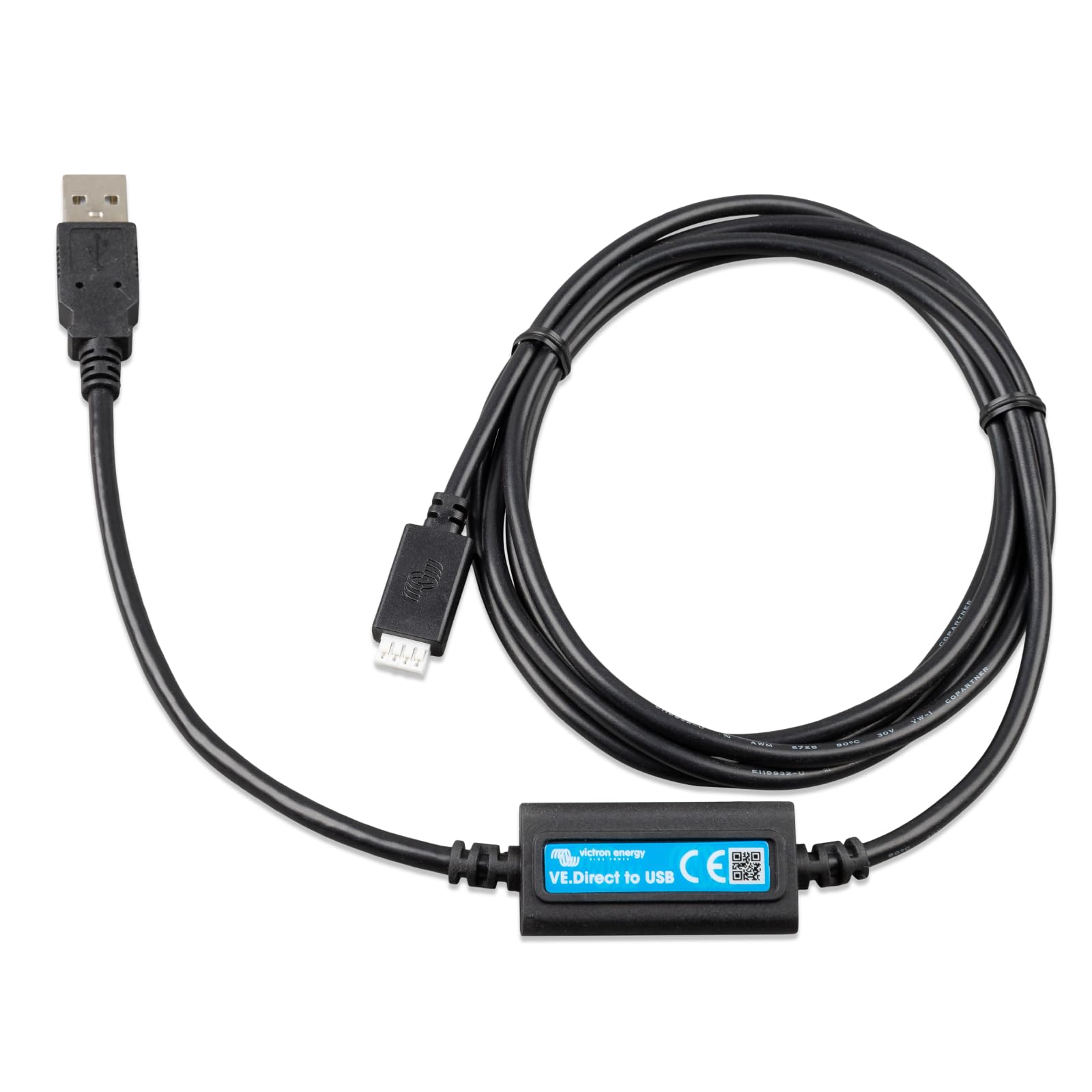 Victron Energy VE.Direct USB Interface front view showing compact design and easy access to USB ports