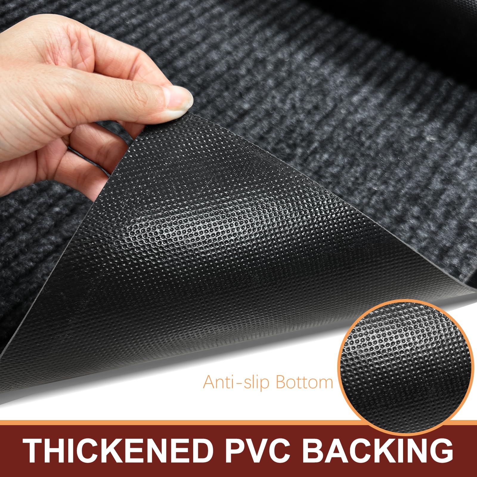 Vicwe mat displays dirt-moisture channels to keep indoors clearer