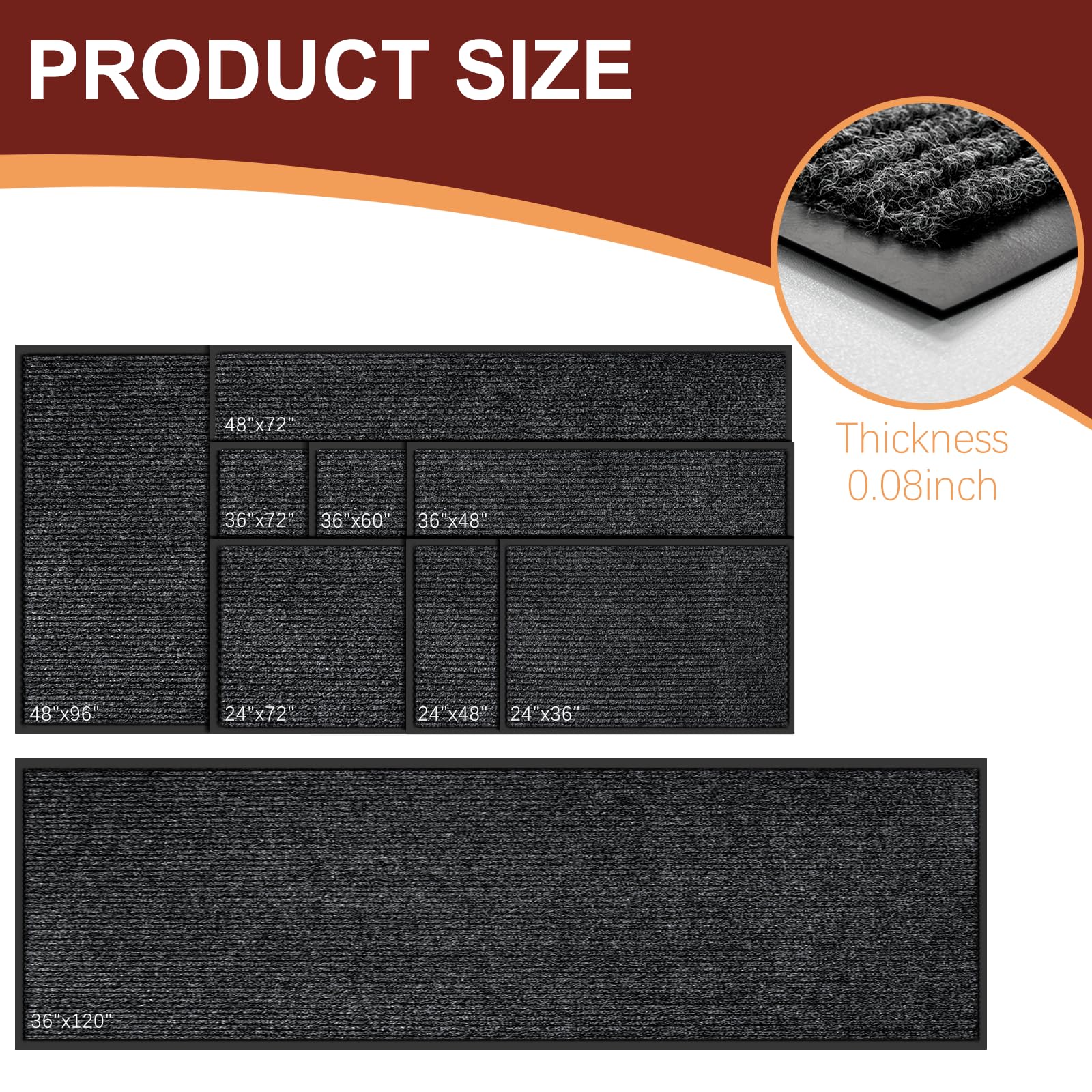 Vicwe indoor-outdoor door mat for both exterior and interior use