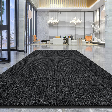 Vicwe heavy-duty indoor outdoor door mat for entryways traps dirt at the threshold.