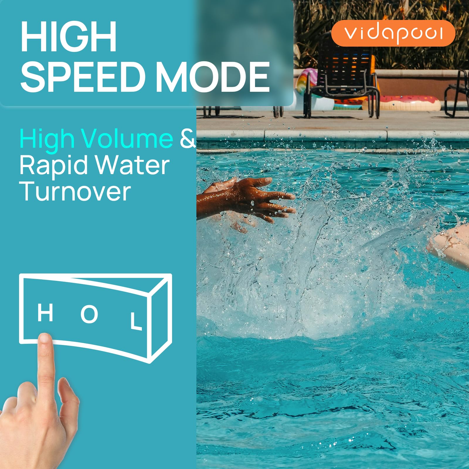 Vidapool energy-efficient low-speed mode saves energy