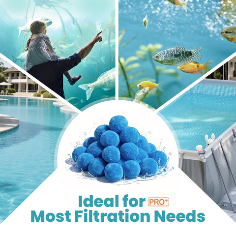 Vidapool filter balls help reduce pump strain and energy use.