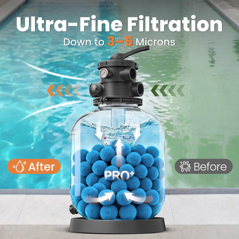 Vidapool filter balls are washable and reusable for long-term use.