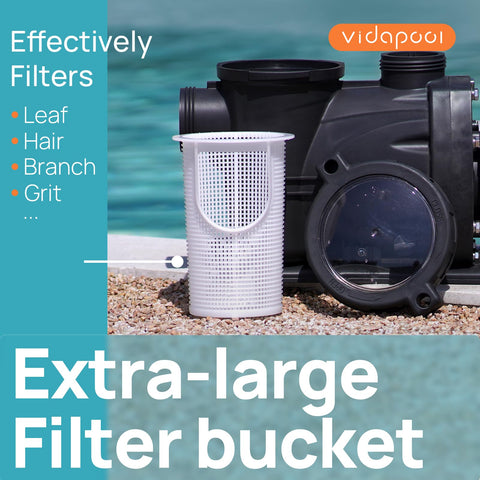 Vidapool warranty badge implies confidence with two-year coverage.