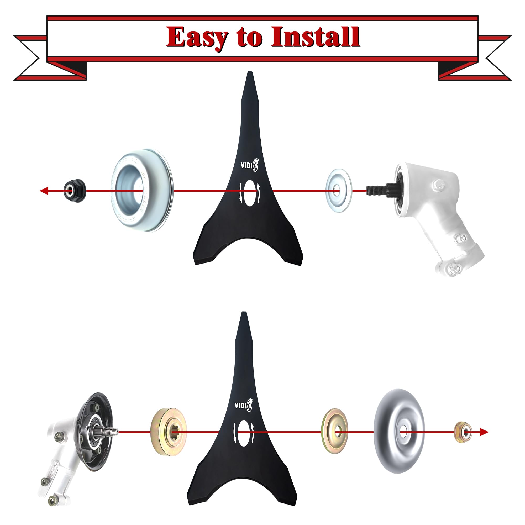 Vidica 3-teeth cutting design for brush clearance.