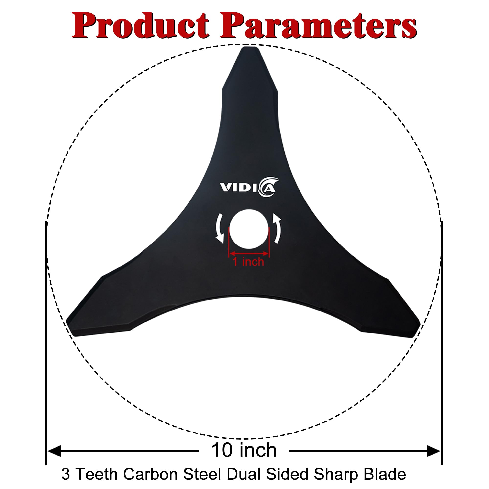 Vidica blade adapter kit and washer for secure installation.
