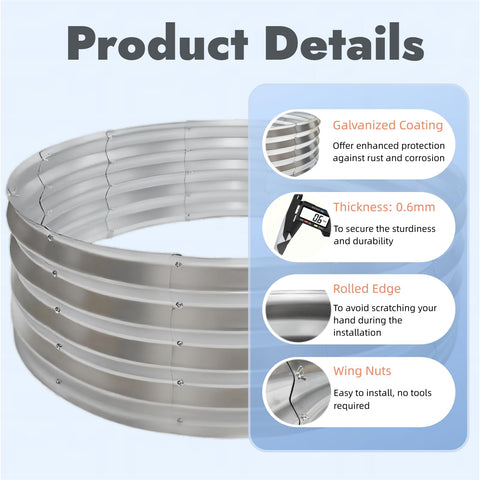 Vidica multi-use fire ring suitable for garden beds and camp setups